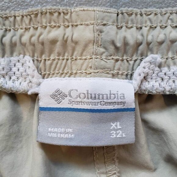 Columbia PFG Fishing Pants Mens Size XL Cargo Khaki Tan Omni-Shade Convertible - Picture 10 of 11